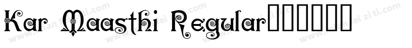 Kar Maasthi Regular字体转换